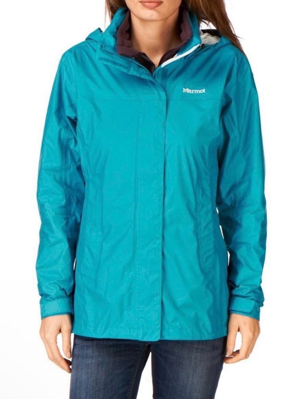Marmot Women's Teal Hooded Rain Jacket